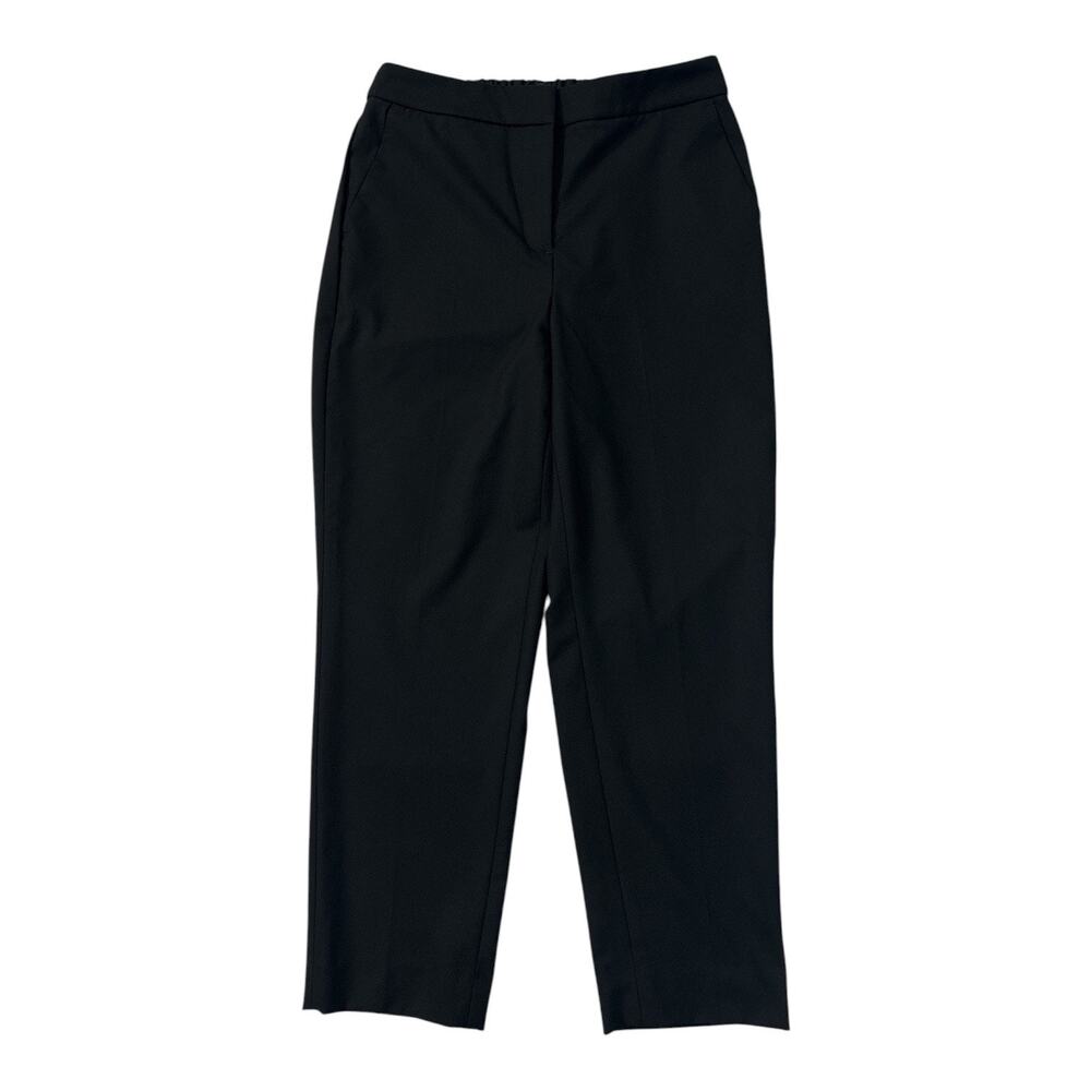 J. Crew Factory Women's Elastic Back Straight Leg Dress Pants Black Size 6 NEW